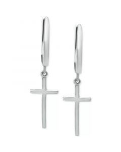 Cross Drop Huggie Hoop Earrings, Created for Macy's