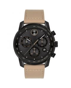 Bold Verso Men's Swiss Chronograph Brown Leather Strap Watch 44mm