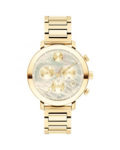 Men's Bold Evolution Swiss Chronograph Gold-Tone Stainless Steel Bracelet Watch 38mm