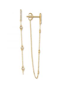 Diamond Bezel Chain Drop Earrings (1/4 ct. t.w.) in 14k Gold