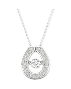 Diamond Framed 18" Pendant Necklace (1/5 ct. t.w.) in 10k White Gold