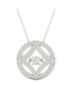 Diamond Fashion 18" Pendant Necklace (1/4 ct. t.w.) in 10k White Gold