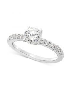 IGI Certified Lab Grown Diamond Engagement Ring (1-1/4 ct. t.w.) in 14k White Gold