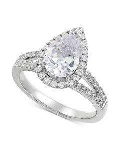 IGI Certified Lab Grown Diamond Pear Engagement Ring (2 ct. t.w.) in 14k White Gold