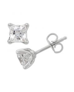 IGI Certified Lab Grown Diamond Princess Stud Earrings (1 ct. t.w.) in 14k White Gold or 14k Gold