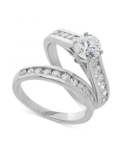 IGI Certified Lab Grown Diamond Channel-Set Bridal Set (2 ct. t.w.) in 14k White Gold