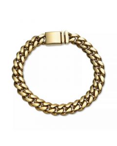 Cuban Link Bracelet in Gold-Tone Ion-Plated Stainless Steel, Created for Macy's