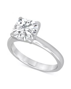 Certified Lab Grown Cushion-Cut Diamond Solitaire Engagement Ring (3 ct. t.w.) in 14k Gold