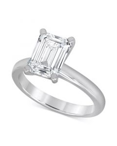 Certified Lab Grown Emerald-Cut Solitaire Engagement Ring (3 ct. t.w.) in 14k Gold