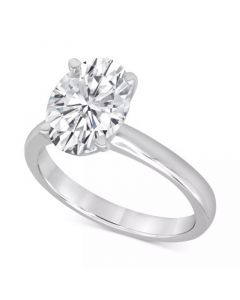 Certified Lab Grown Diamond Oval-Cut Solitaire Engagement Ring (3 ct. t.w.) in 14k Gold