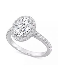 Certified Lab Grown Diamond Halo Engagement Ring (2-1/2 ct. t.w.) in 14k Gold