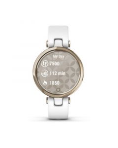 Unisex Lily Metal Hazel White Silicone Strap Smart Watch 34.5mm