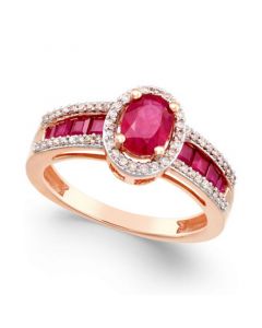 Ruby (1-3/4 ct. t.w.) and Diamond (1/4 ct. t.w.) Ring in 14k Gold