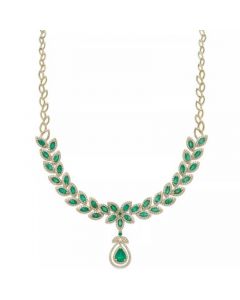 Brasilica by EFFY® Emerald (11-3/4 ct. t.w.) and Diamond (2-3/4 ct. t.w.) Pendant Necklace in 14k Gold or 14k White Gold, Created for Macy's