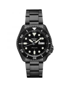 Men's Automatic 5 Sports Black Ion Finished Bracelet Watch 43mm