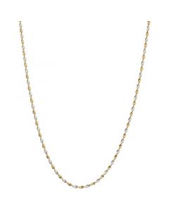 Two-Tone Twist Link 18" Chain Necklace in Sterling Silver & 18k Gold-Plate, Created for Macy's