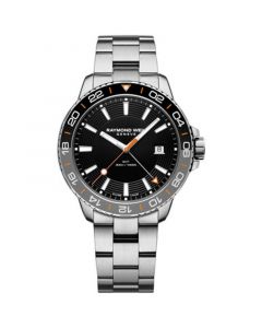 Men's Swiss Tango GMT Stainless Steel Bracelet Watch 42mm