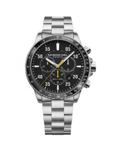 Men's Swiss Chronograph Tango Stainless Steel Bracelet Watch 43mm