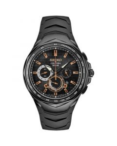 Men's Chronograph Coutura Solar Black Rubber Watch 46mm