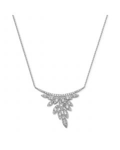 EFFY® Diamond Cluster Fancy 18" Statement Necklace (1 ct. t.w.) in 14k White Gold