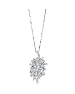 EFFY® Diamond Cluster 18" Pendant Necklace (7/8 ct. t.w.) in 14k White Gold