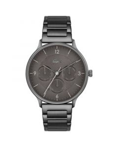 Men's Lacoste Club Gray-Tone Stainless Steel Bracelet Watch 42mm