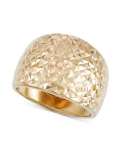 Textured Wide Statement Ring in 10k Gold