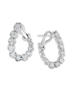 Diamond Spiral Hoop Earrings (1-1/2 ct. t.w.) in 14k White Gold