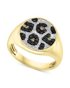 EFFY® Multicolor Diamond Panther Print Ring (3/8 ct. t.w.) in 14k Gold