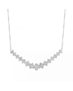 EFFY® Diamond Cluster 18" Statement Necklace (1 ct. t.w.) in 14k White Gold (Also available in 14k Two Tone Gold)