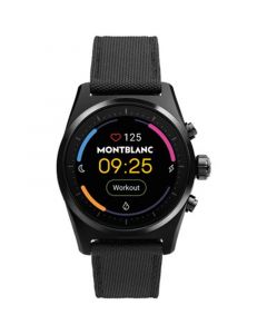 Men's Summit Lite Black Fabric Strap Smart Watch 43mm