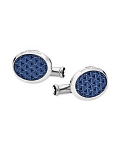 Meisterstuck Oval Steel Lacquer Cufflinks