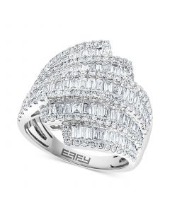 EFFY® Diamond Baguette Multirow Statement Ring (7/8 ct. t.w.) in 14k White Gold