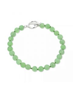 Dyed Green Jade Toggle Bracelet (Also available in Onyx)