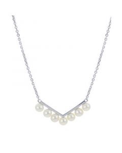 Cultured Freshwater Pearl (4-4-1/2mm) 18" Statement Necklace in Sterling Silver