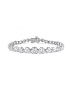 Diamond Cluster Tennis Bracelet (2-1/2 ct. t.w.) in 14k White Gold or 14k Yellow Gold