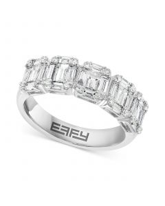 EFFY® Diamond Baguette Cluster Ring (1-1/4 ct. t.w.) in 18k White Gold