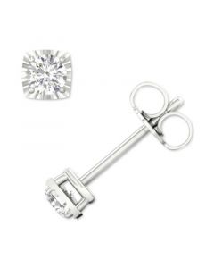 Diamond Enhancer Stud Earrings (1/4 ct. t.w.) in 14k White Gold