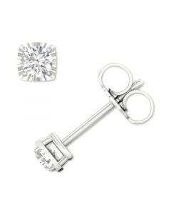 Diamond Enhancer Stud Earrings (1/2 ct. t.w.) in 14k White Gold