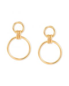 Doorknocker Drop Earrings in 10k Gold