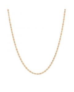 Valentino Link 18" Chain Necklace in 10k Gold, White Rhodium Plate, & Rose Rhodium Plate