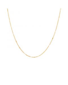 Polished Square Singapore Link 18" Chain Necklace in 10k Gold