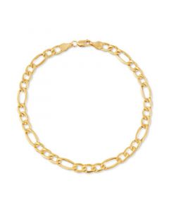 Figaro Link Chain Bracelet in 10k Gold