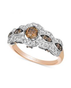 Diamond®(1/2 ct. t.w.) & Nude Diamond™(1/2 ct. t.w.) Ring in 14k Two Tone Gold