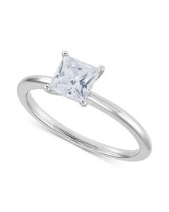 IGI Certified Lab Grown Diamond Princess-Cut Solitaire Engagement Ring (1 ct. t.w.) in 14k White Gold