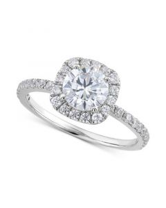 IGI Certified Lab Grown Diamond Halo Engagement Ring (1-1/2 ct. t.w.) in 14k White Gold