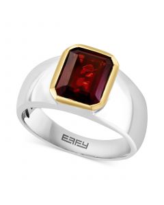 EFFY® Men's Rhodolite Garnet Ring (3-7/8 ct. t.w.) in Sterling Silver & 18K Gold Plate