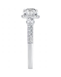 Diamond Halo Engagement Ring (7/8 ct. t.w.) in 14k White Gold