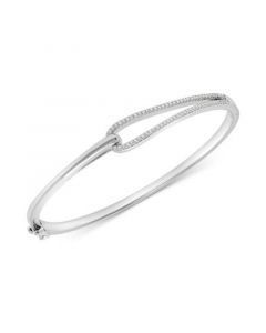 Diamond Loop Bangle Bracelet (1/5 ct. t.w.) in Sterling Silver, Created for Macy's