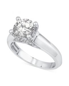 Diamond Solitaire Engagement Ring (1-5/8 ct. t.w.) in 14k White Gold